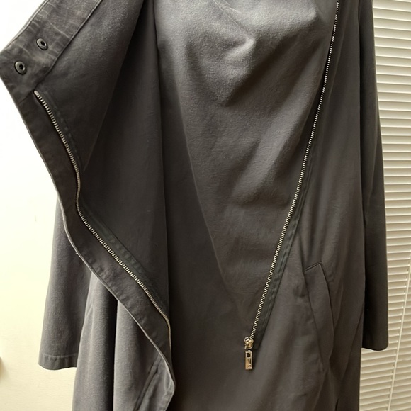 Vince Camuto Two Gray Washed Cotton Snap/Button/Zip Close Coat - New - Picture 12 of 12